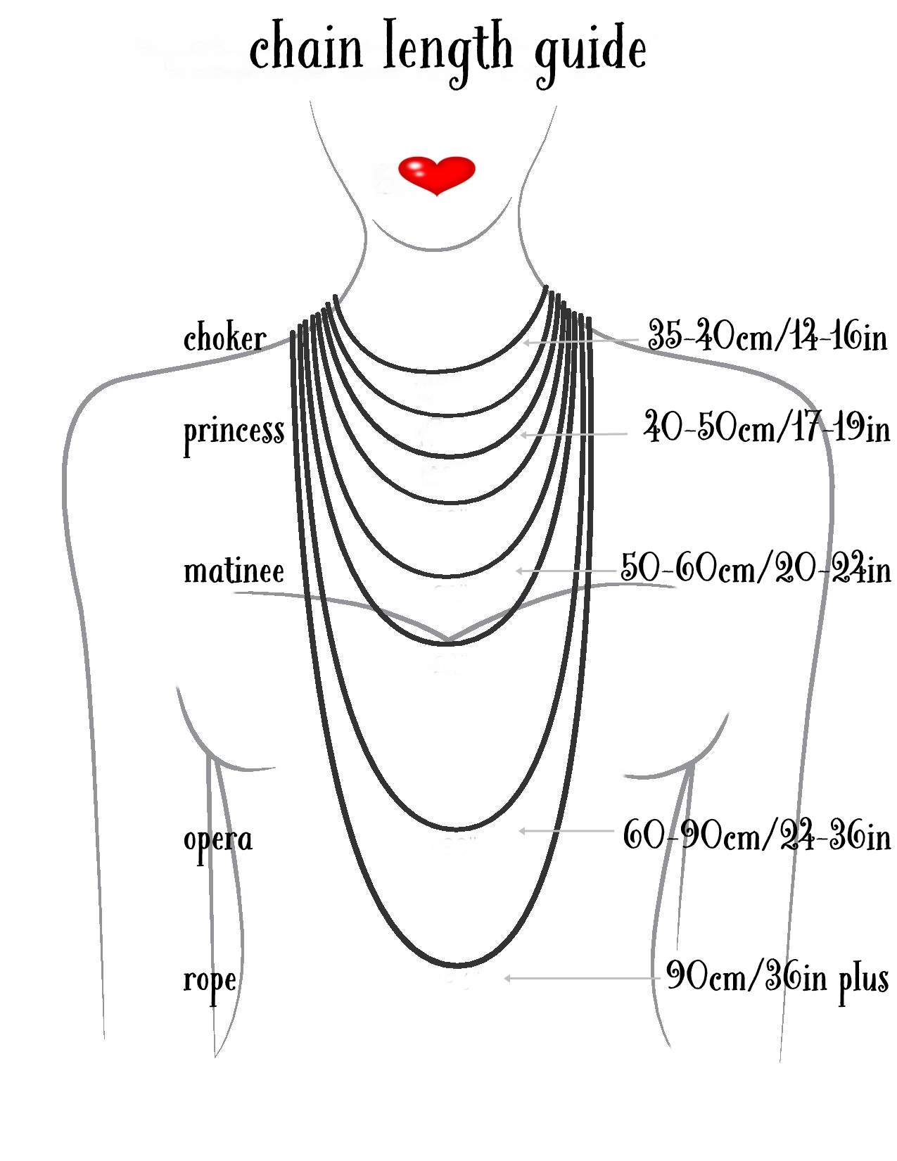 How To Measure Necklace Length Cm Necklace Length Guide How To