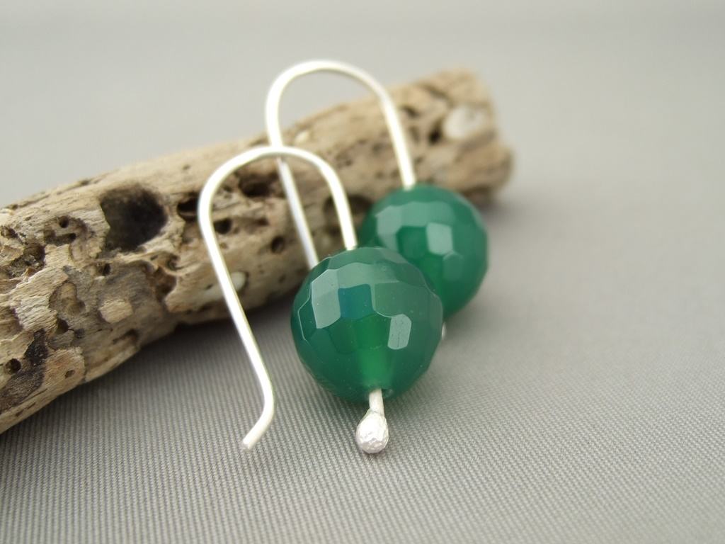 Green agate clearance earrings