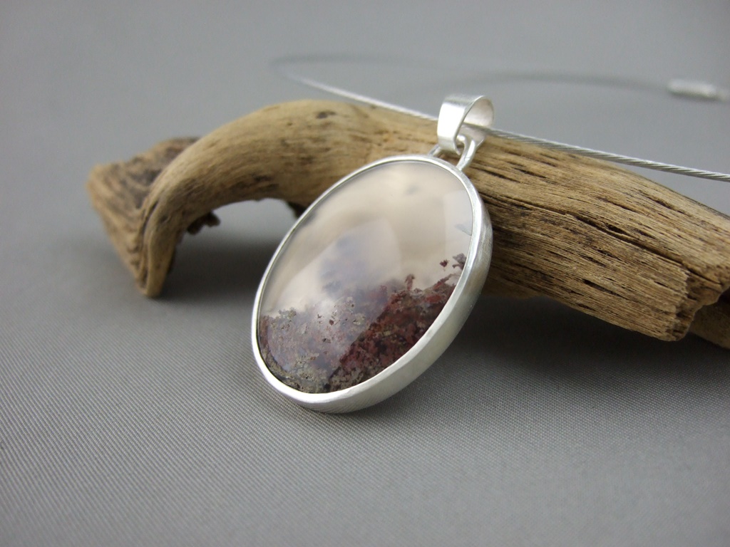 Red Moss Agate Pendant | the silver forge